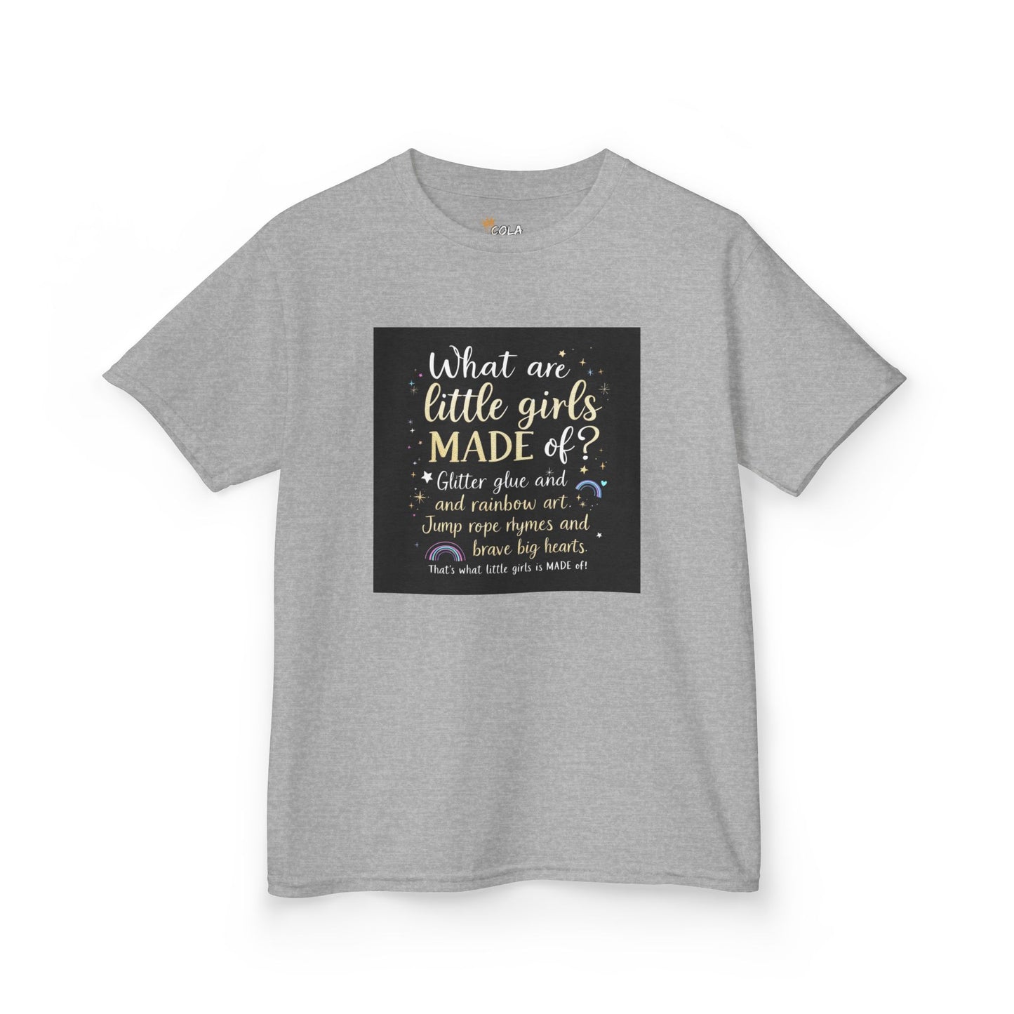 Kids Quote Tee - What are little girls MADE of?, Birthday Gift, Cute Kids Shirt, Fun Summer Wear, Inspirational Kids Clothing