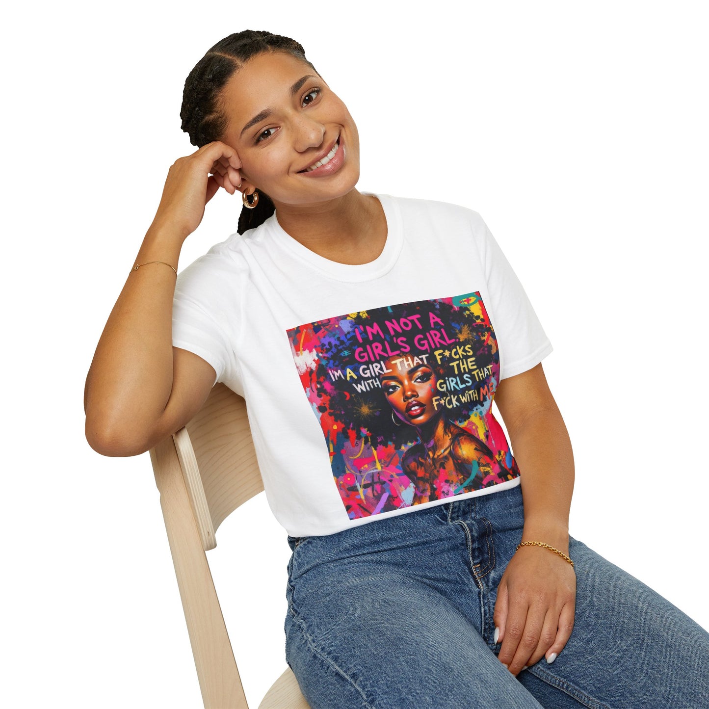 Colorful Empowerment T-Shirt for Bold Women, Inspirational Tee, Fashionable Gift, Self-Expression, Statement Apparel