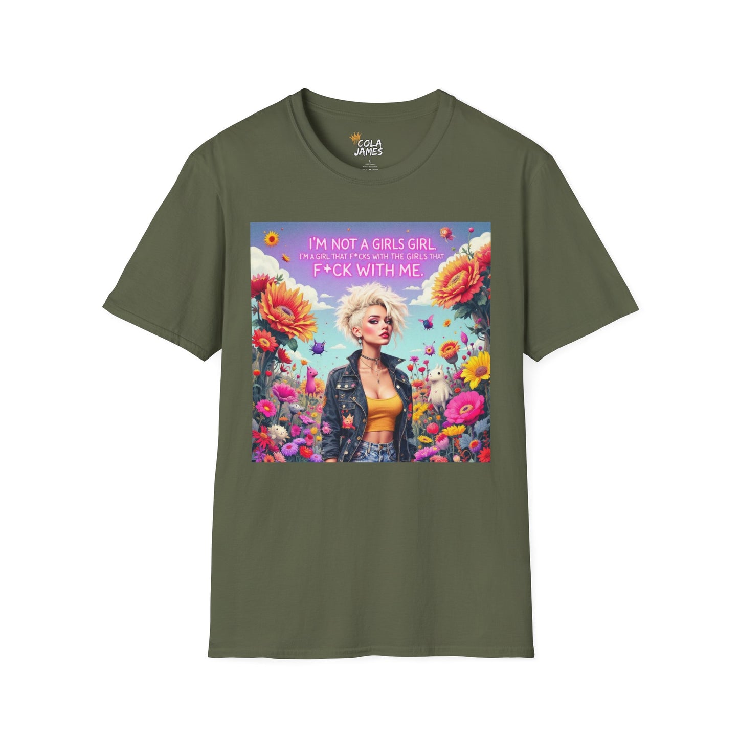 Floral Unisex T-Shirt - I'm not a Girls Girl Design