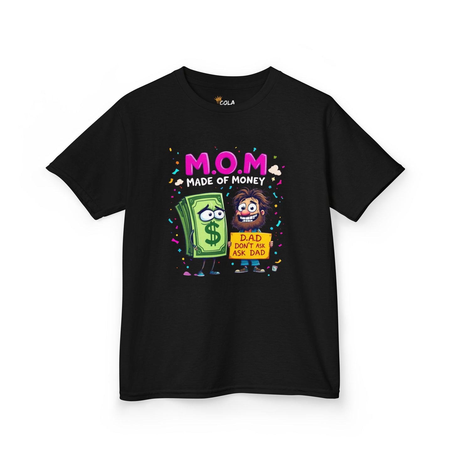 Kids Fun Graphic Tee, Made of Money T-Shirt, Mom Gift Tee, Birthday Party Shirt, Budget-Friendly Style