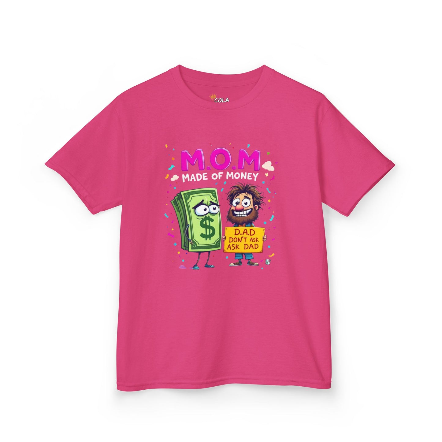 Kids Fun Graphic Tee, Made of Money T-Shirt, Mom Gift Tee, Birthday Party Shirt, Budget-Friendly Style