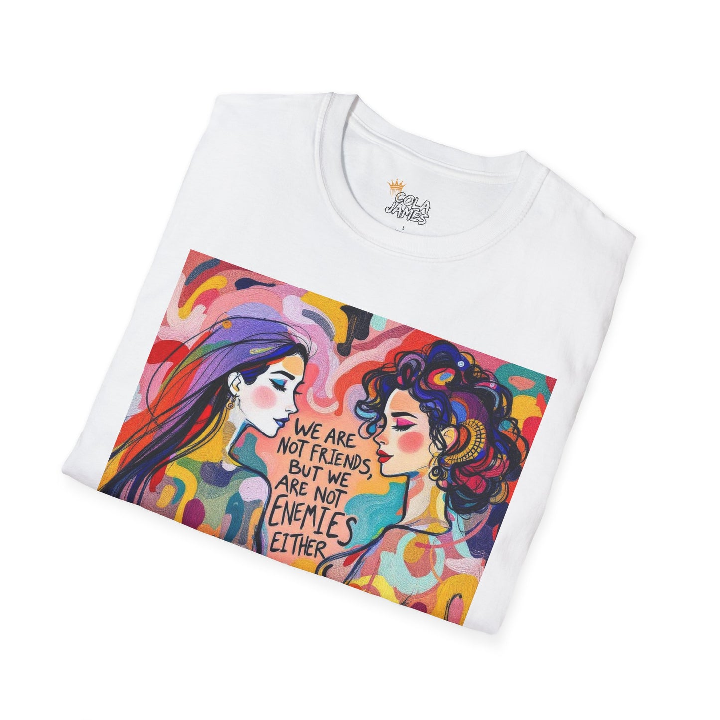 Vibrant Graphic T-Shirt - Celebrate Friendship, Inspirational Art Tee, Gift for Her, Colorful Women’s Tee, Casual Everyday Wear
