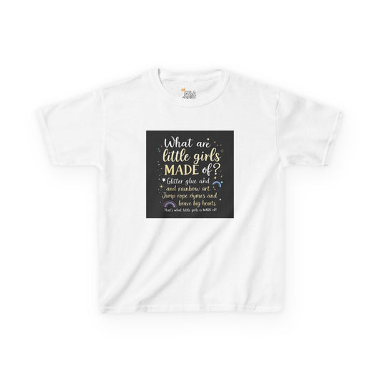Kids Quote Tee - What are little girls MADE of?, Birthday Gift, Cute Kids Shirt, Fun Summer Wear, Inspirational Kids Clothing