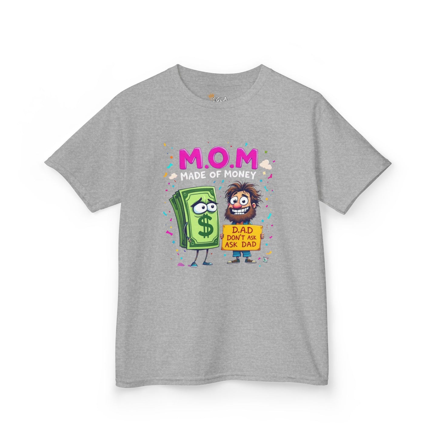 Kids Fun Graphic Tee, Made of Money T-Shirt, Mom Gift Tee, Birthday Party Shirt, Budget-Friendly Style