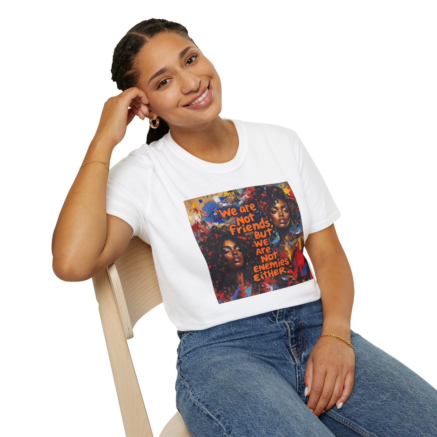 Abstract Art Unisex T-Shirt - Not Friends, Not Enemies Design