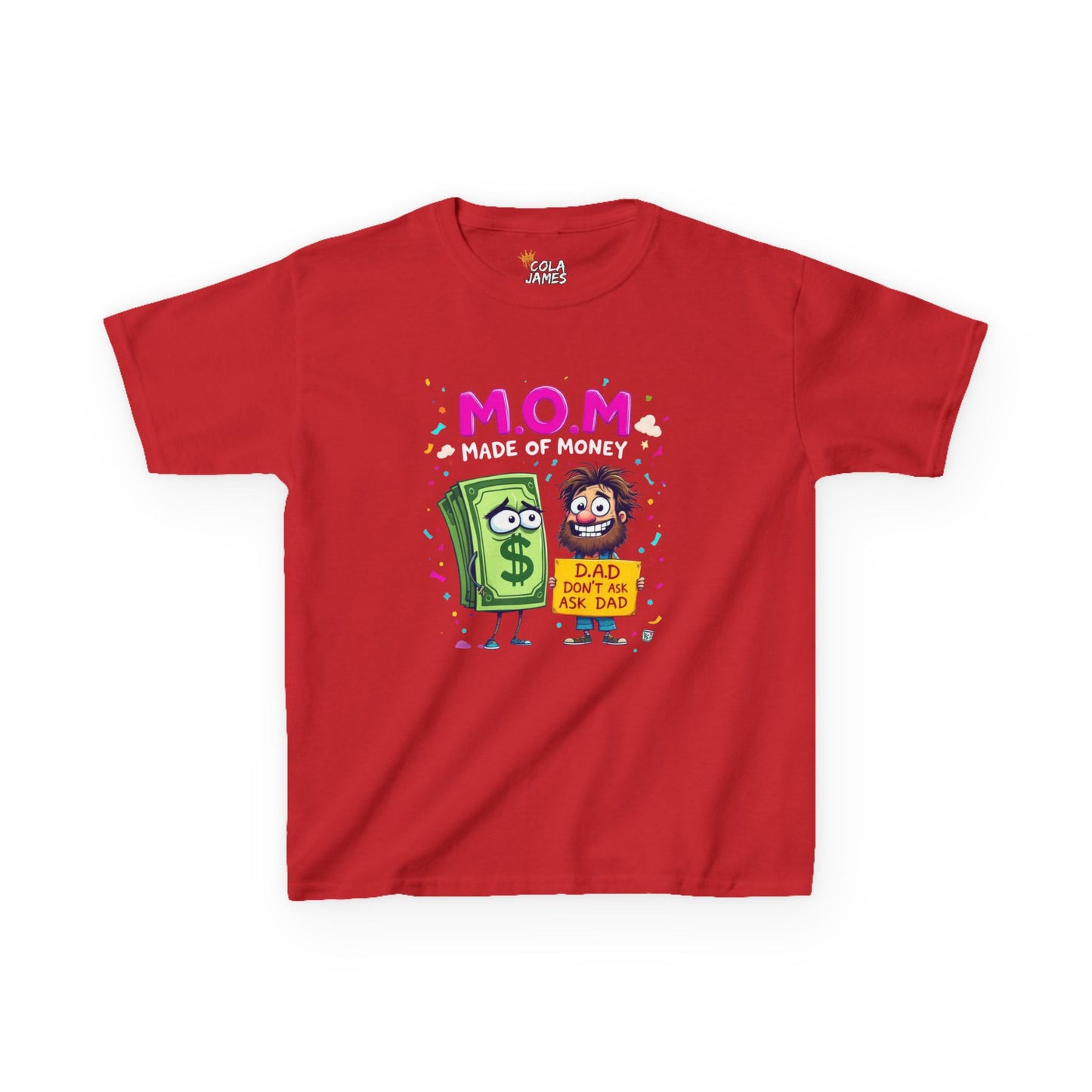 Kids Fun Graphic Tee, Made of Money T-Shirt, Mom Gift Tee, Birthday Party Shirt, Budget-Friendly Style