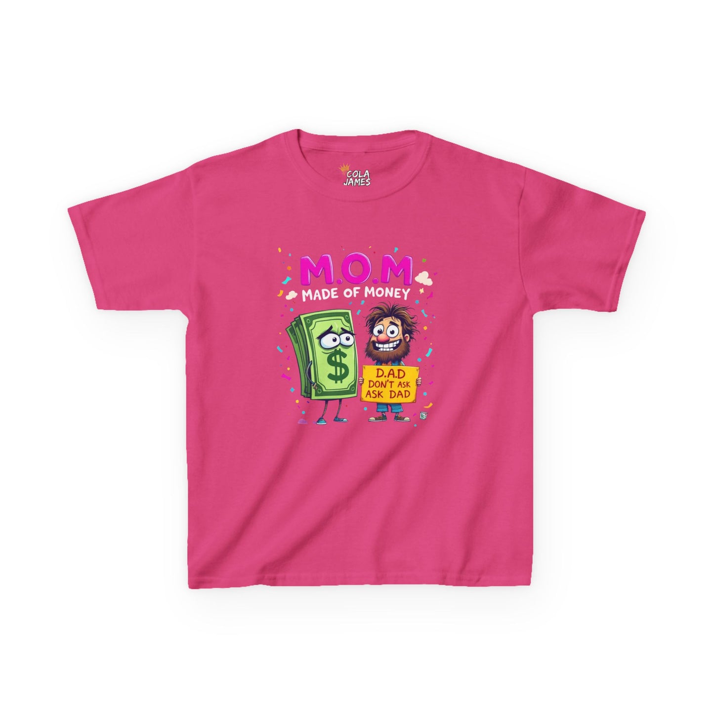 Kids Fun Graphic Tee, Made of Money T-Shirt, Mom Gift Tee, Birthday Party Shirt, Budget-Friendly Style
