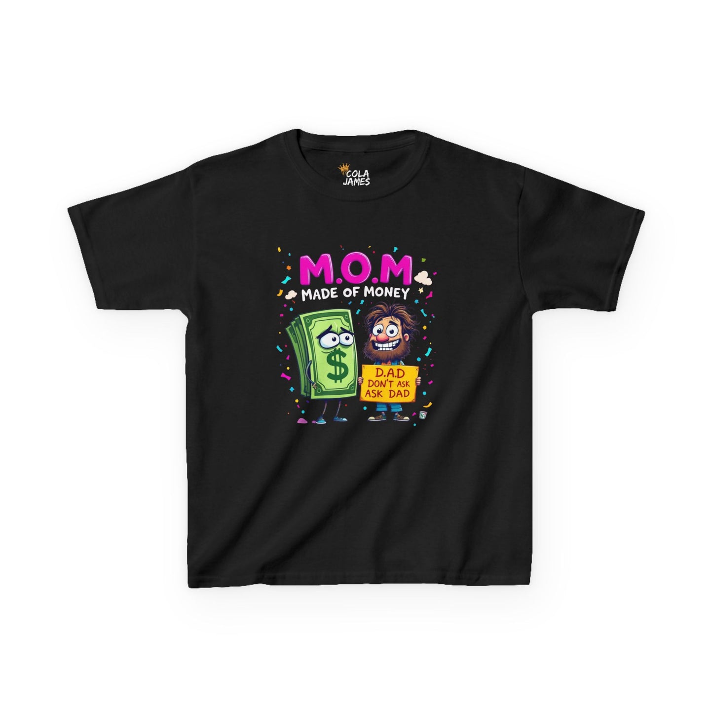 Kids Fun Graphic Tee, Made of Money T-Shirt, Mom Gift Tee, Birthday Party Shirt, Budget-Friendly Style