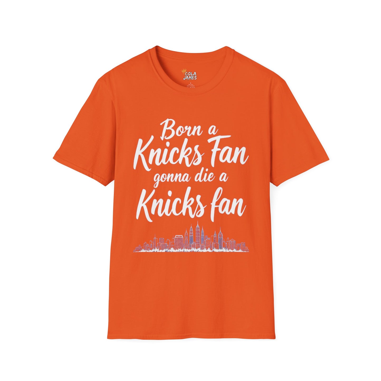 Knicks Fan T-Shirt - Born a Knicks Fan Gonna Die a Knicks Fan, Sports Apparel, NYC Show Support, Birthday Gift, Basketball Lover