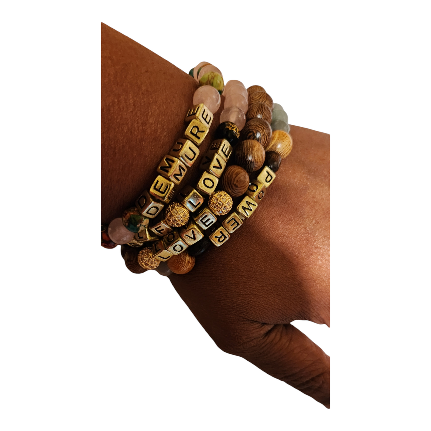Demure pink quartz bracelet