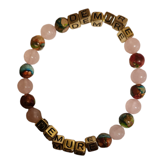 Demure pink quartz bracelet