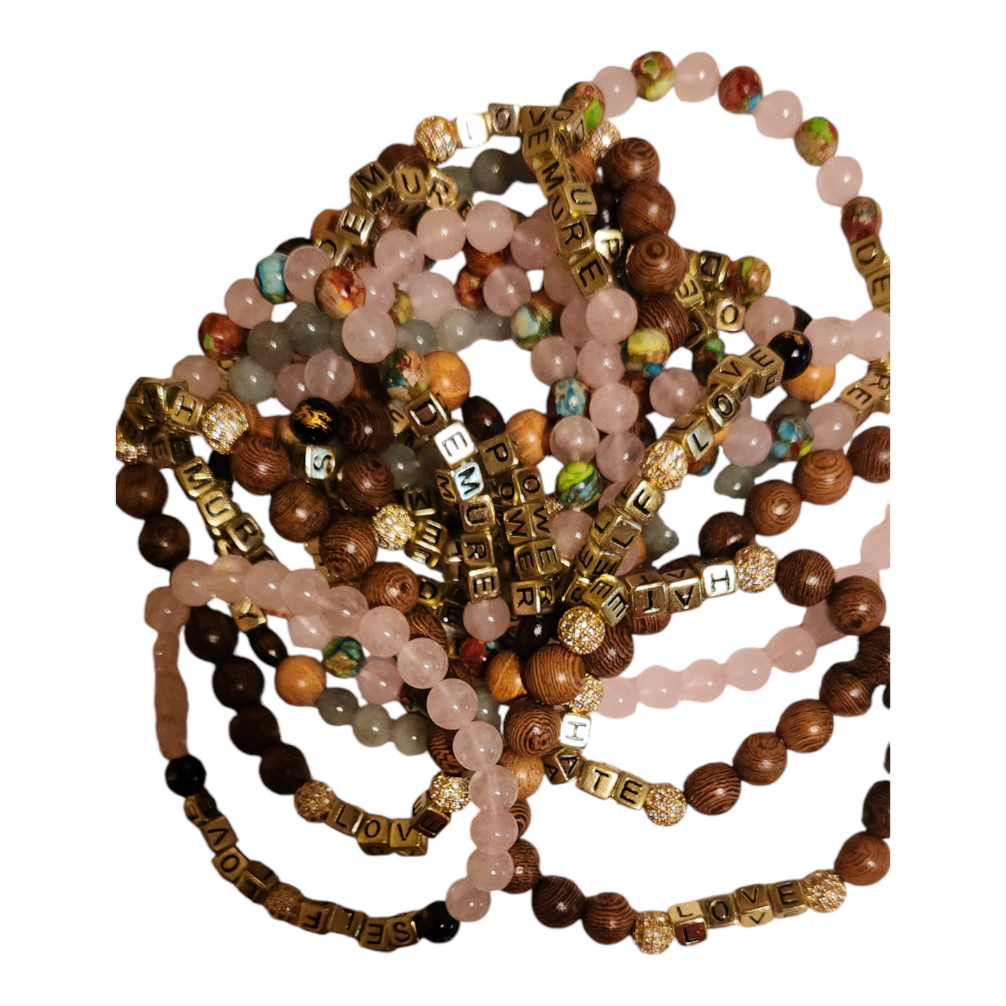 Demure pink quartz bracelet