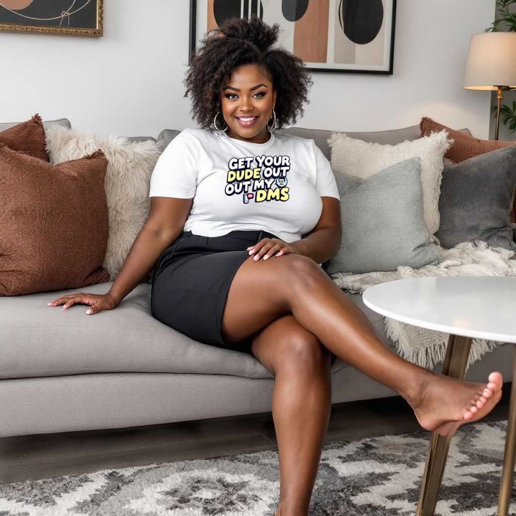 Funny Unisex Softstyle T-Shirt - "Get Your Dude Out My DMs"