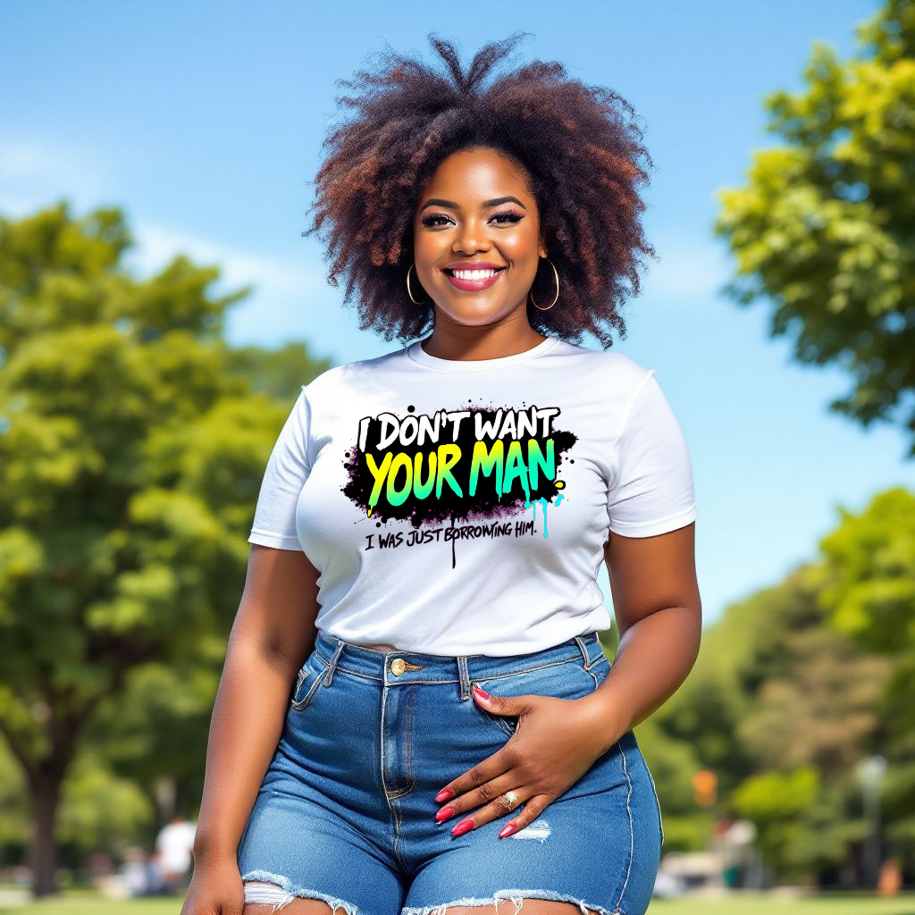 Funny Unisex Softstyle T-Shirt - "I Don't Want Your Man" Statement Tee