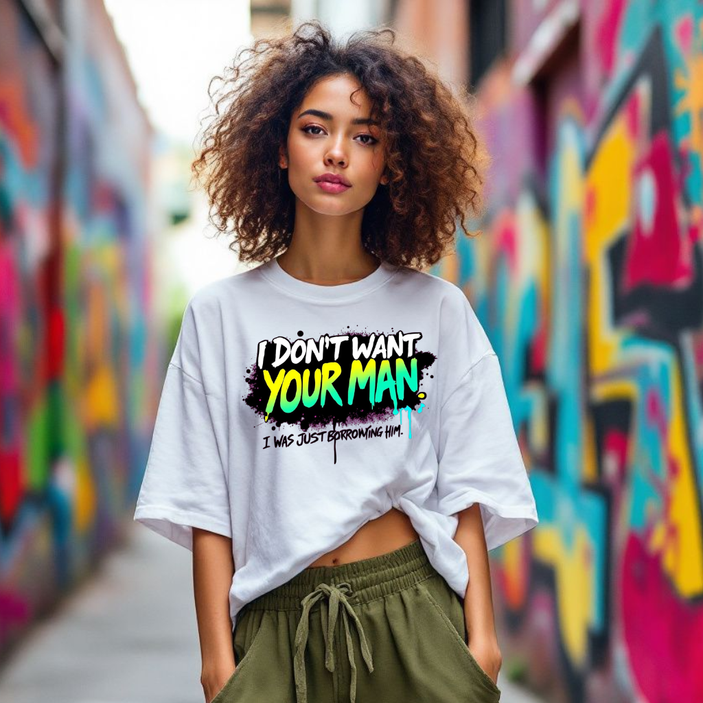 Funny Unisex Softstyle T-Shirt - "I Don't Want Your Man" Statement Tee