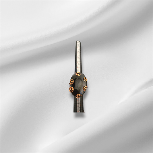 One of One Onyx Druzy Oval Ring | Handmade Statement Crystal Jewelry | Size 10