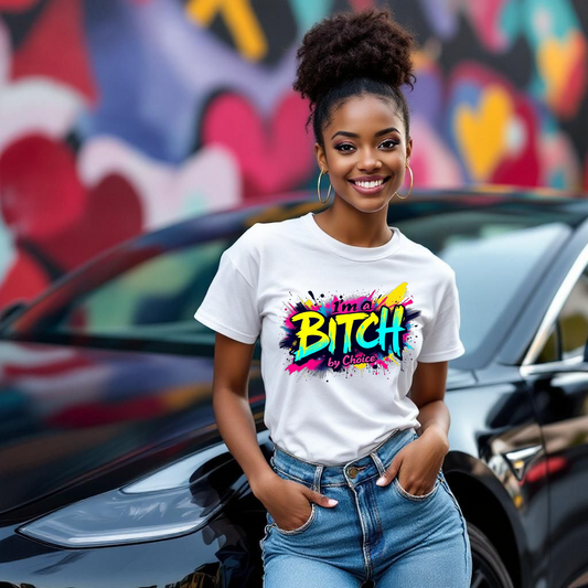Funny Unisex Softstyle T-Shirt – "I'm a Bitch by Choice"